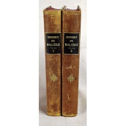 Oeuvres de Moliere tome 1 & 2 I II , d'apres l'edition de 1734